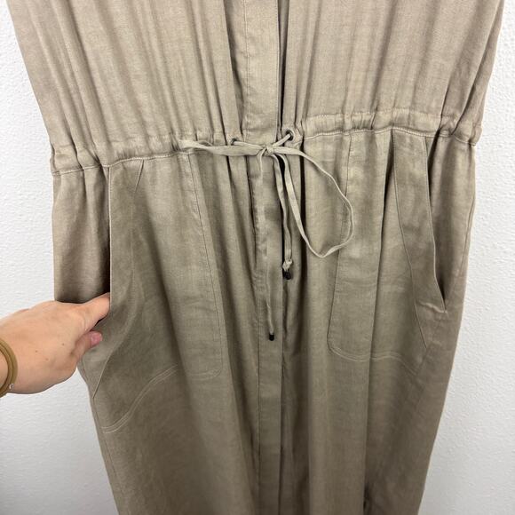 Vince Linen-Blend Cargo Midi Dress - Picture 4 of 7